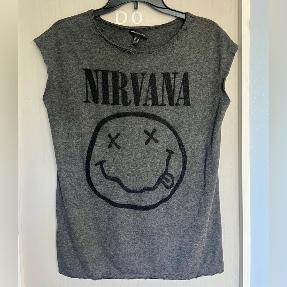 Mango Sz.S Gray Loose Fit Top